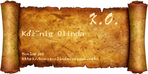 Kőnig Olinda névjegykártya